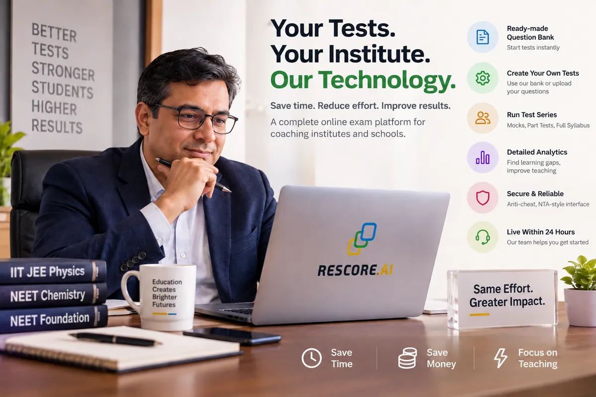 ReScore CBT platform for IIT-JEE & NEET coaching owners